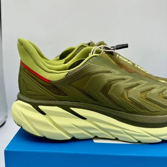 NWT Hoka Project Clifton Avocado Dark Citron Unisex Shoes ADCT Olive Green